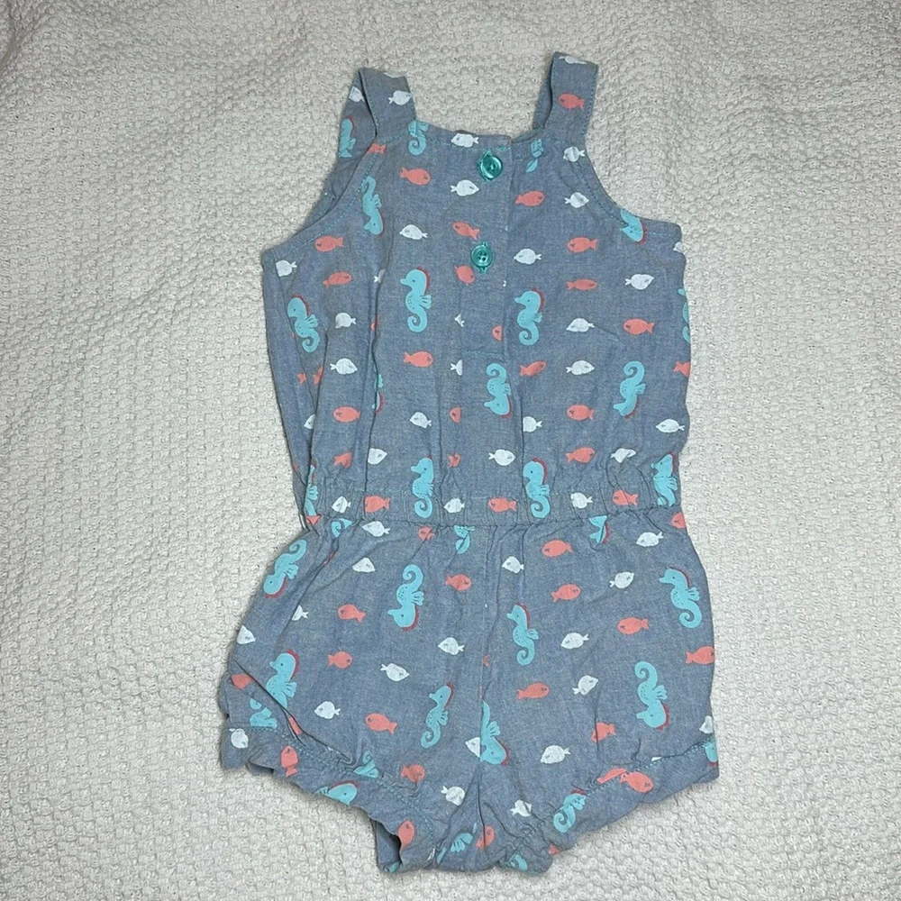 Gymboree denim romper 12-18 months